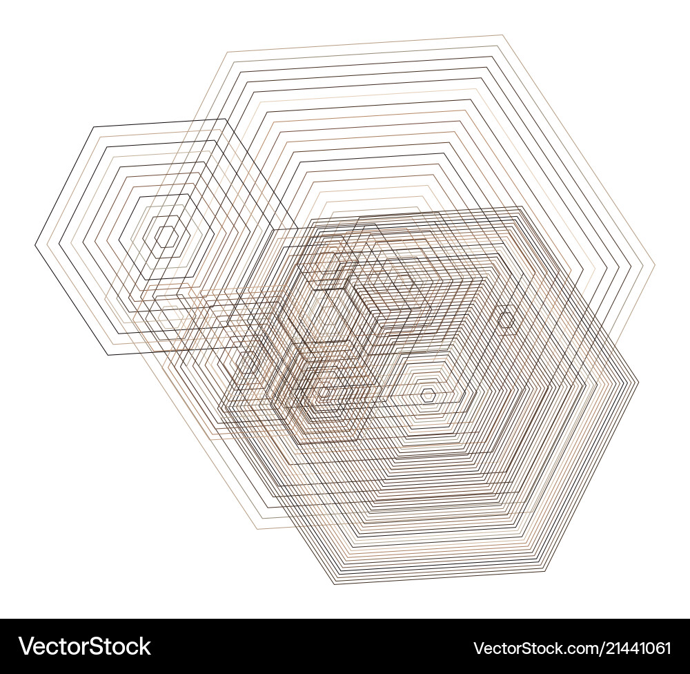 Artistic hexagon background pattern abstract vector image