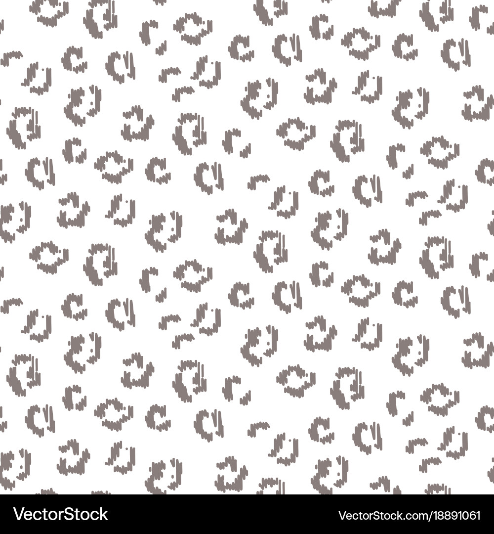 Cheetah scribbled texture seamless pattern vector image