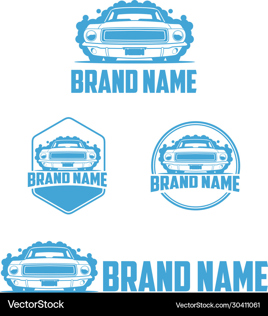 Classic Car Wash Logo Vector Image