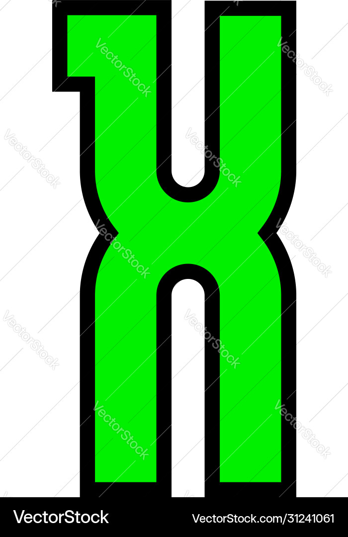 Colored font alphabet in simple style letter Colored font alphabet in simple style letter Vector Image