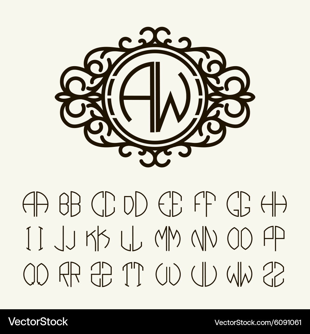 Elegant Monogram Letter Template vector image