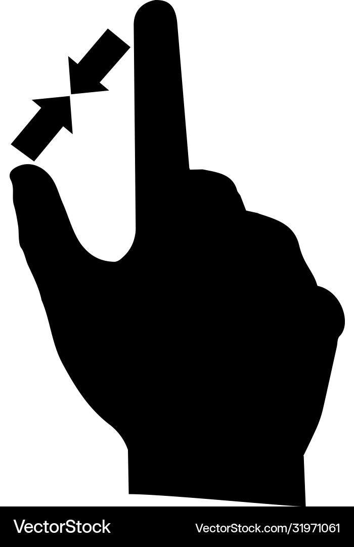 Klicken Sie mit einem Fingerzeilen-Symbol Cursor Pointer vektorbild