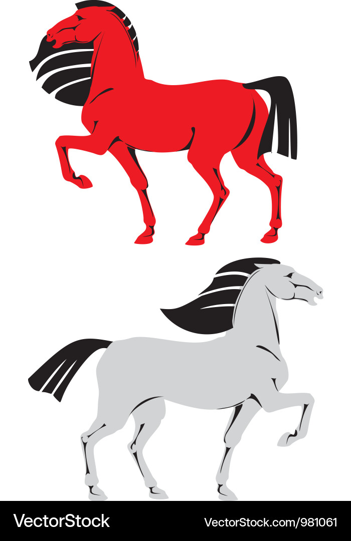 Red horse Vector Image
