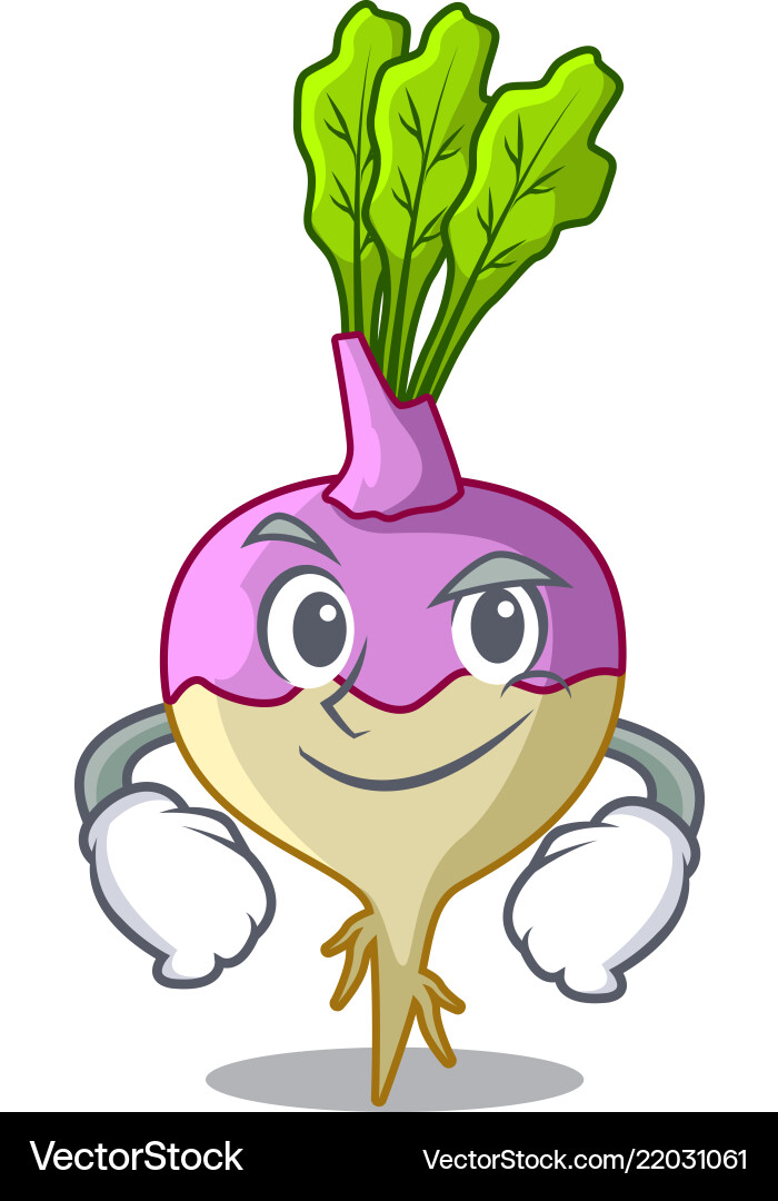 Smiling Rutabaga Character Vector Image