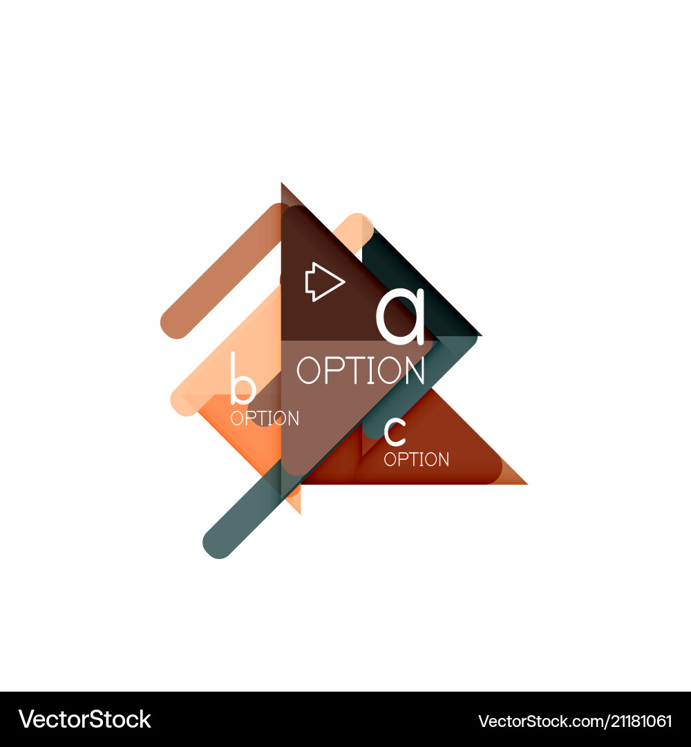 Triangle data visualization design option Triangle data visualization design option vector image