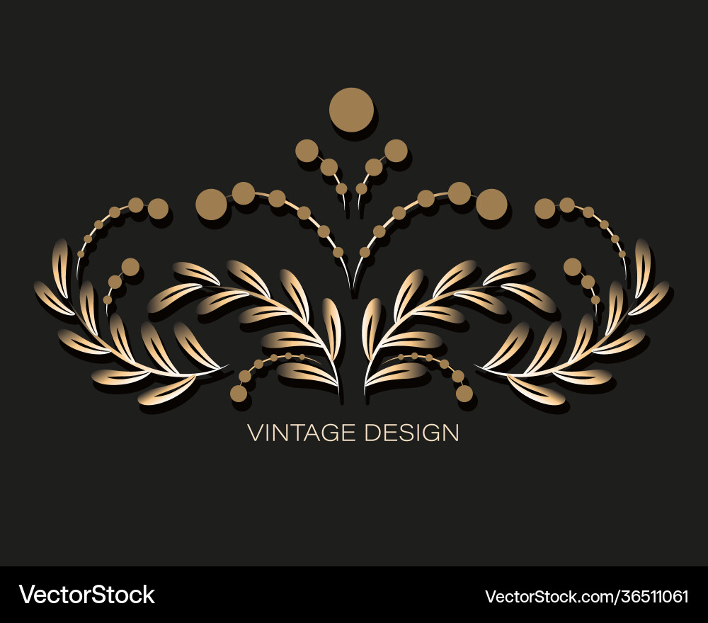 Vintage decorative composition ornament Vintage decorative composition ornament vector image