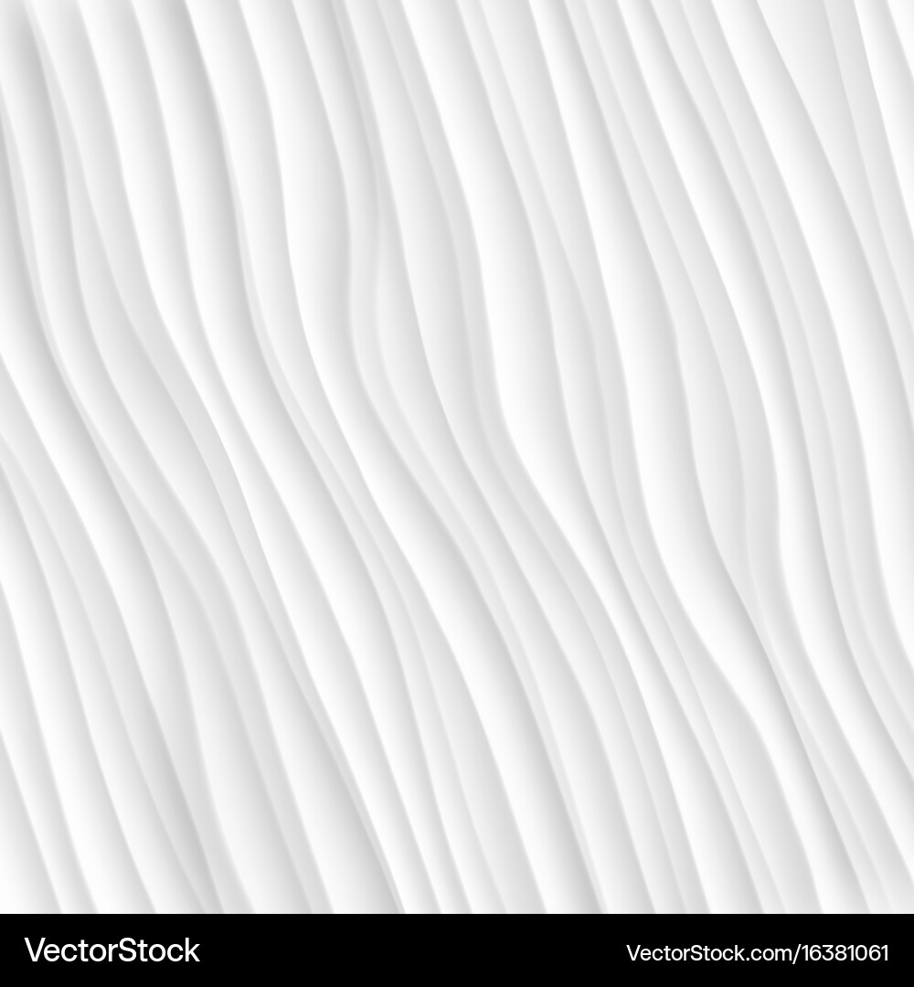 White Wavy Texture Pattern Vector Image