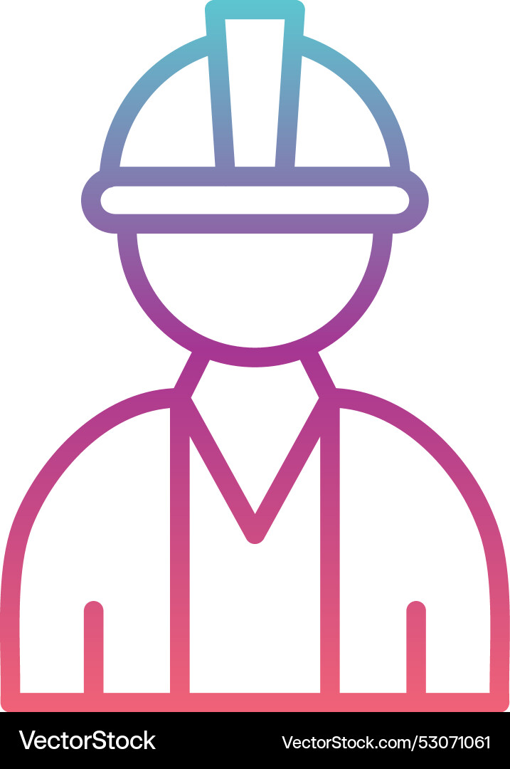 Worker line gradient design Vector Image