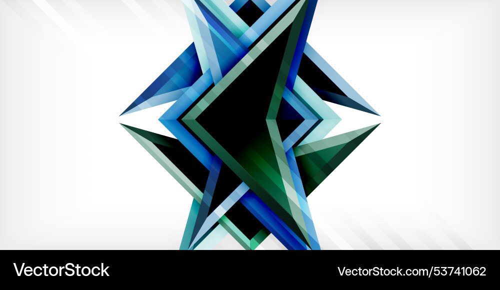 Abstract background color triangles and arrows Vector Image