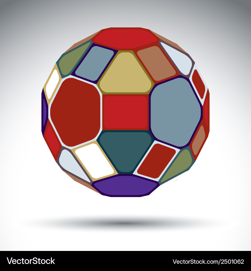 Abstract complicated 3d object with kaleidoscope Vector Image