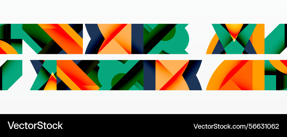 Abstract geometric pattern repeating shapes Vector Image