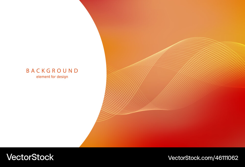 Abstract gradient background wave element Abstract gradient background wave element vector image