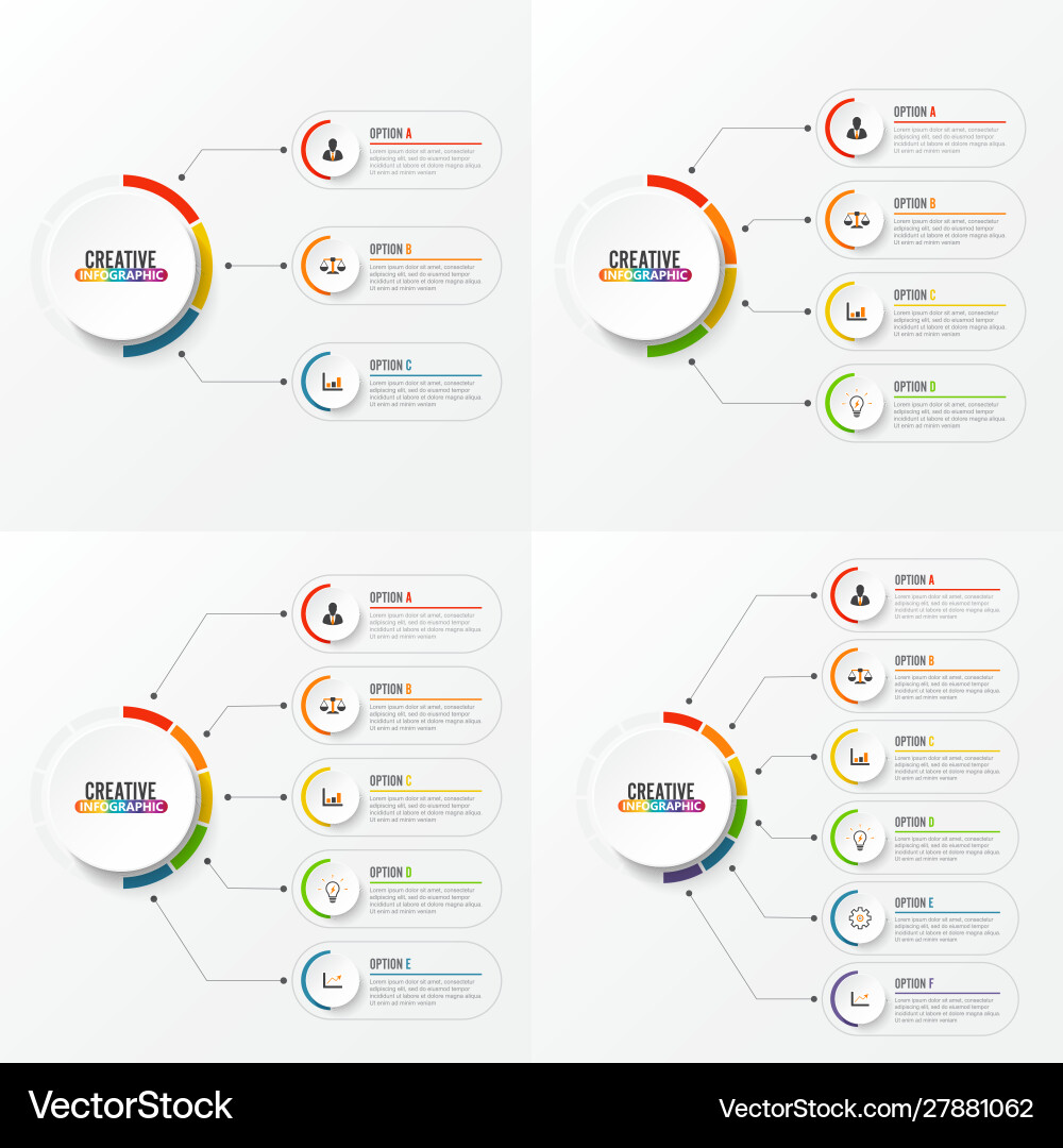 Abstract Graph Elements Infographic Vector Image