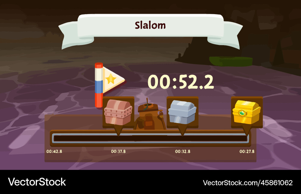 Complete set of level button game ui pop-up icon vector image