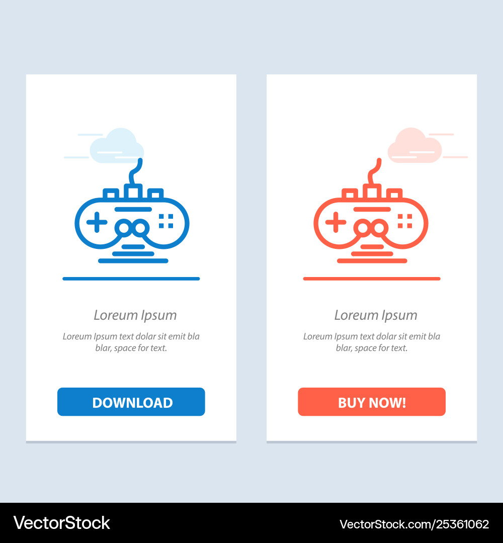 Controller game gamepad blue vector image