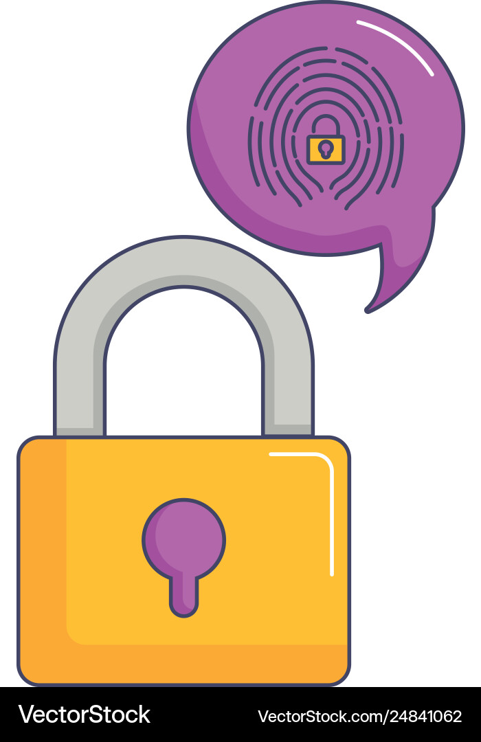 Cyber security fingerprint access Cyber security fingerprint access vector image