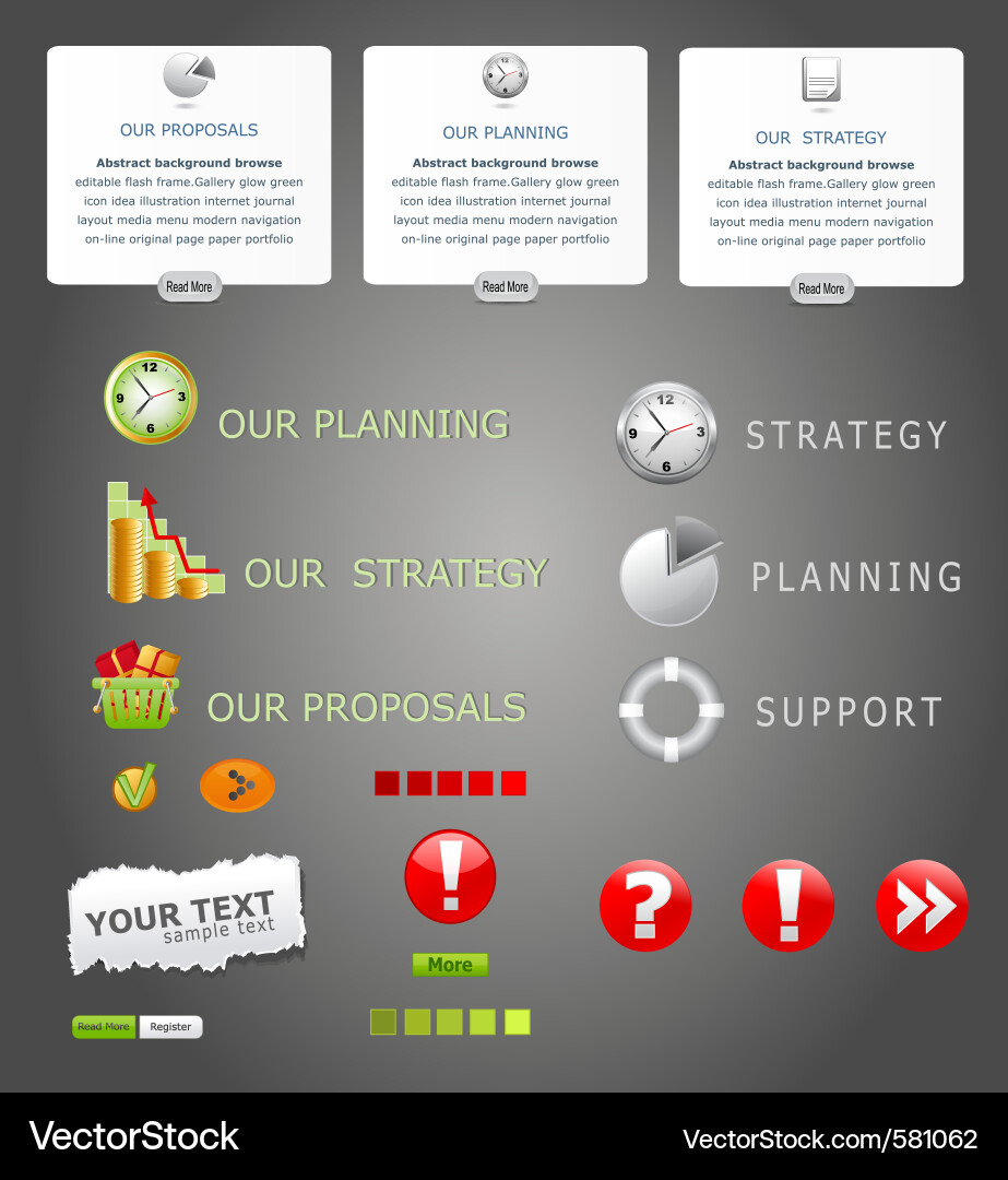 Elements web design Vector Image