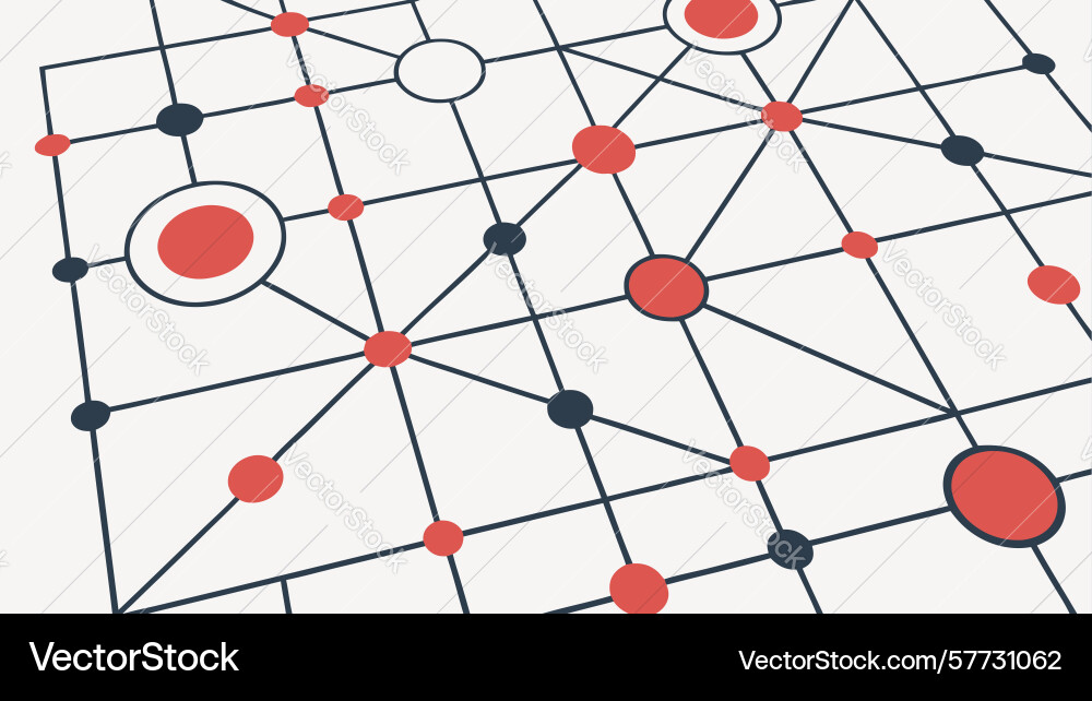 Futuristic network grid 3d abstract design vector image