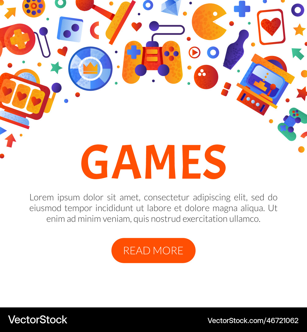 Game and entertainment object web design Game and entertainment object web design vector image