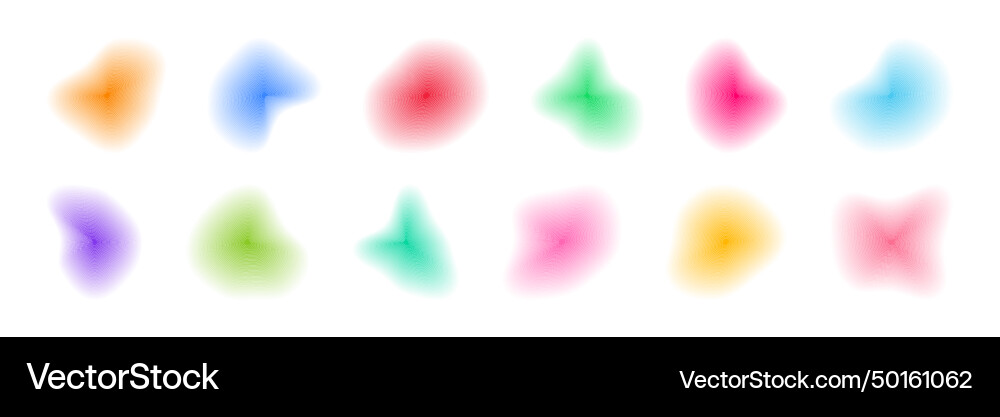 Gradient blur blob shapes Gradient blur blob shapes vector image