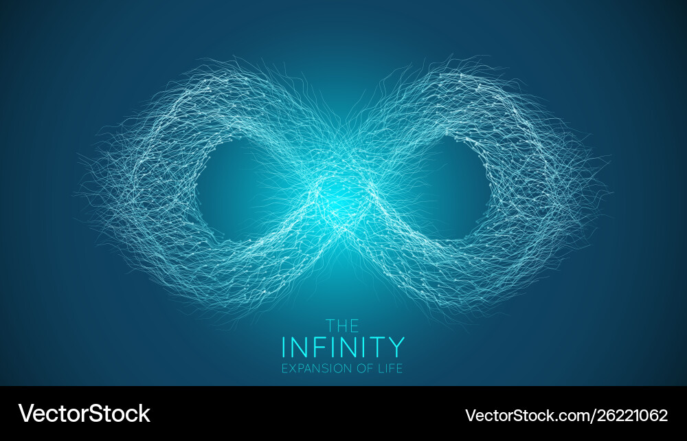 Infinity expansion life sign Royalty Free Vector Image