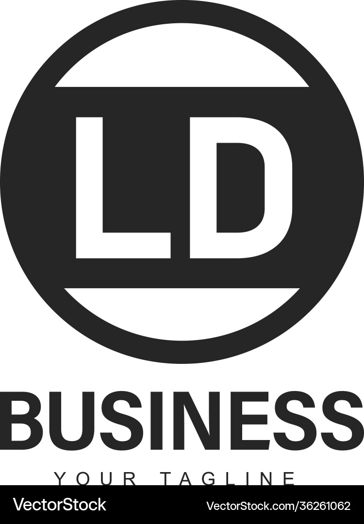 Ld initial a logo design with abstract style Ld initial a logo design with abstract style vector image