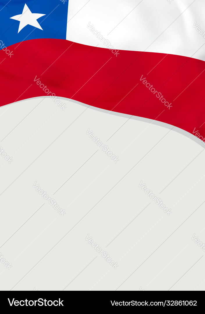 Leaflet design with flag chile template Vector Image