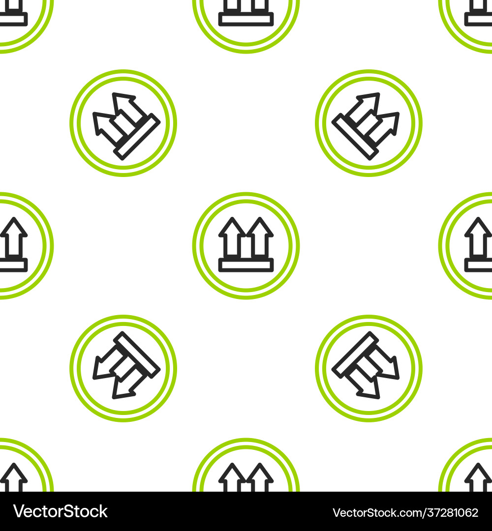Line this side up icon isolated seamless pattern Line this side up icon isolated seamless pattern vector image
