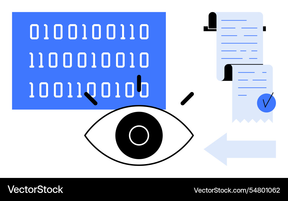 Monitoring data encoded in binary for secure Monitoring data encoded in binary for secure Vector Image