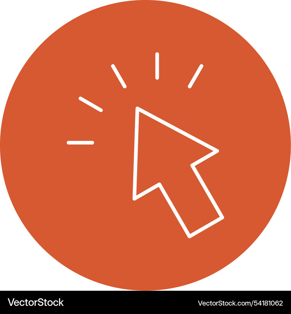Mouse cursor line circle icon Vector Image