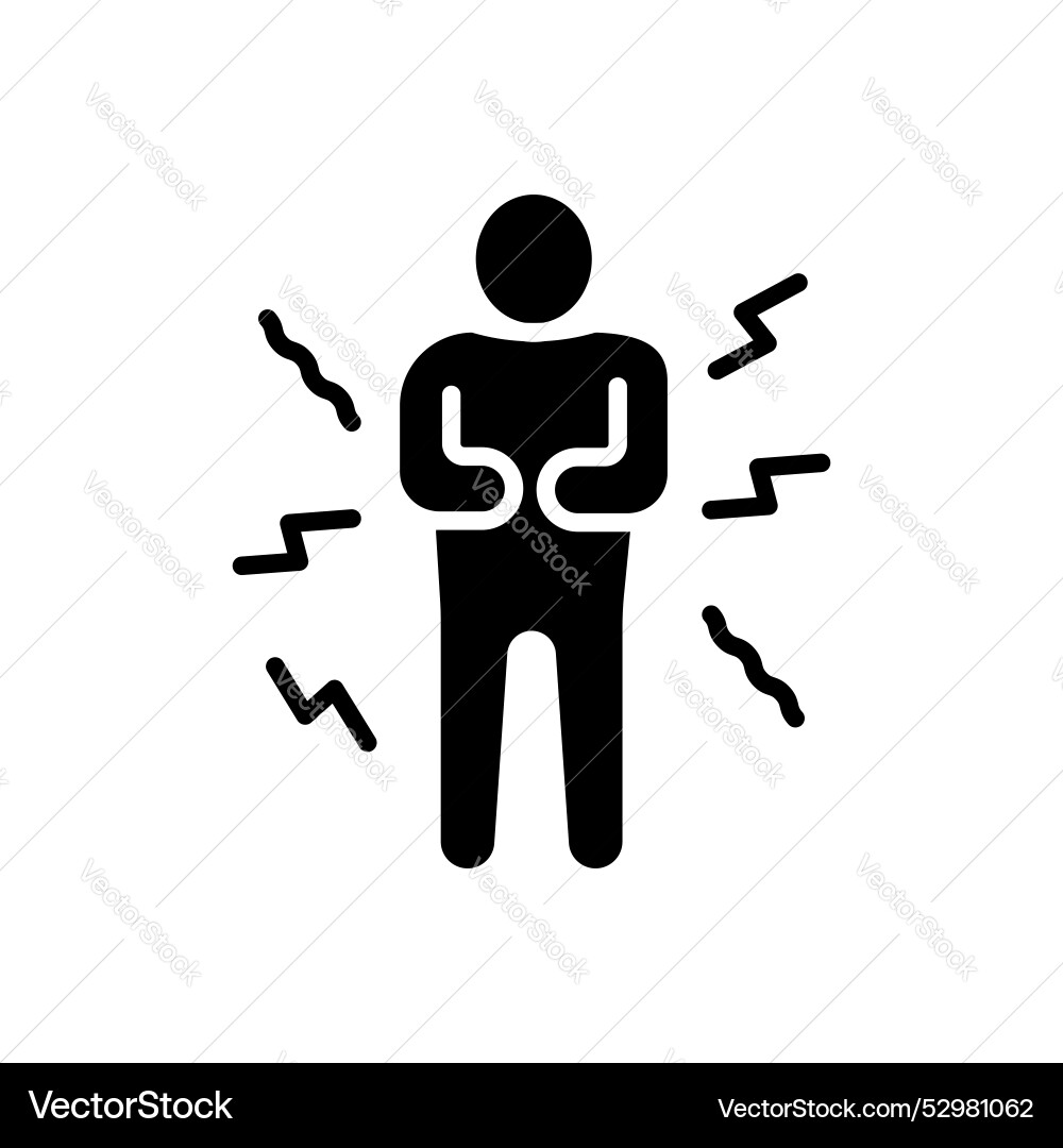 Muscle pain icon set shoulder muscular discomfort Muscle pain icon set shoulder muscular discomfort vector image
