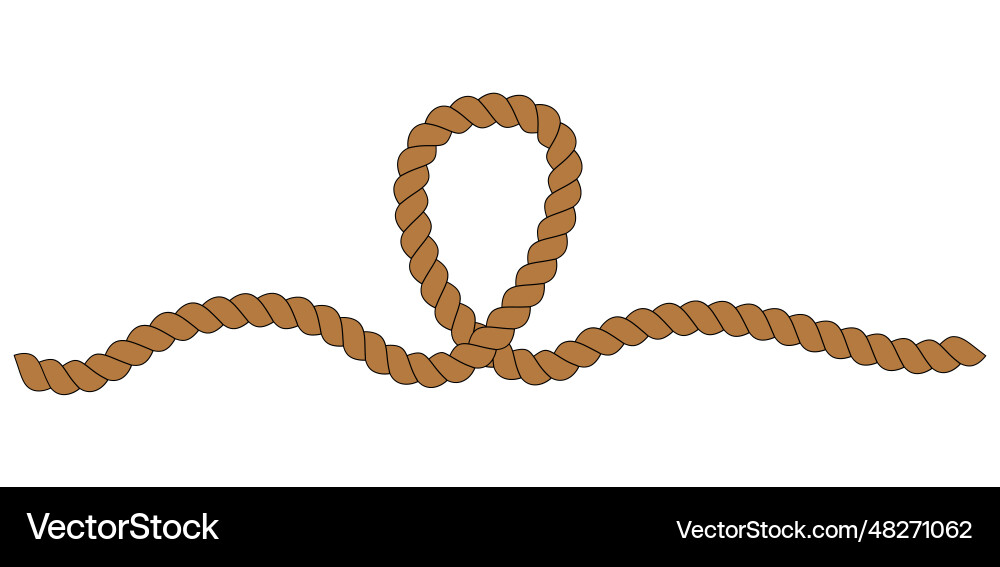 Rope wrap loop vector image