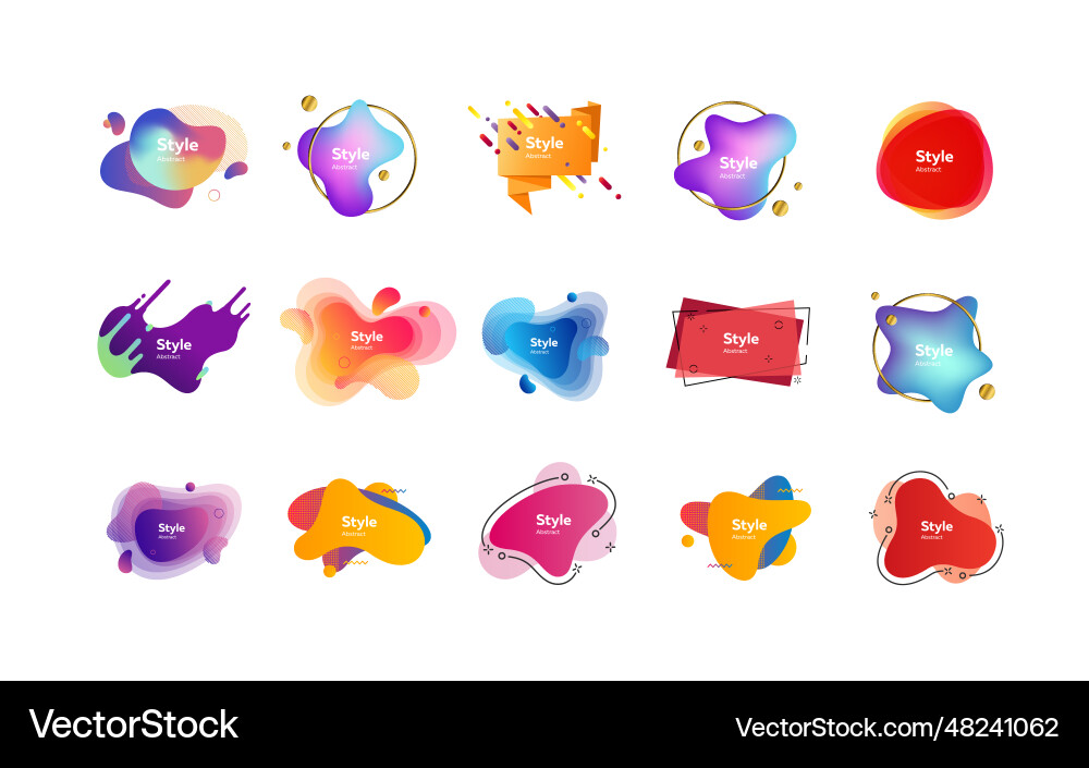 Soft fluid shapes with text sample Soft fluid shapes with text sample vector image