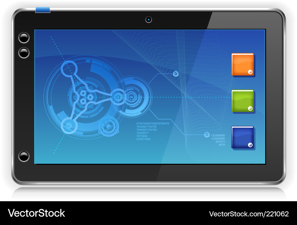 Tablet Computer with Touchpad vector image