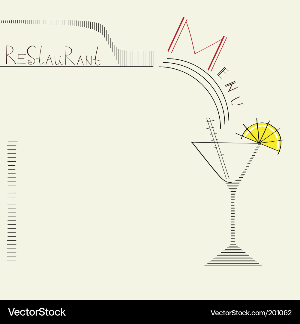 Template for menu vector image