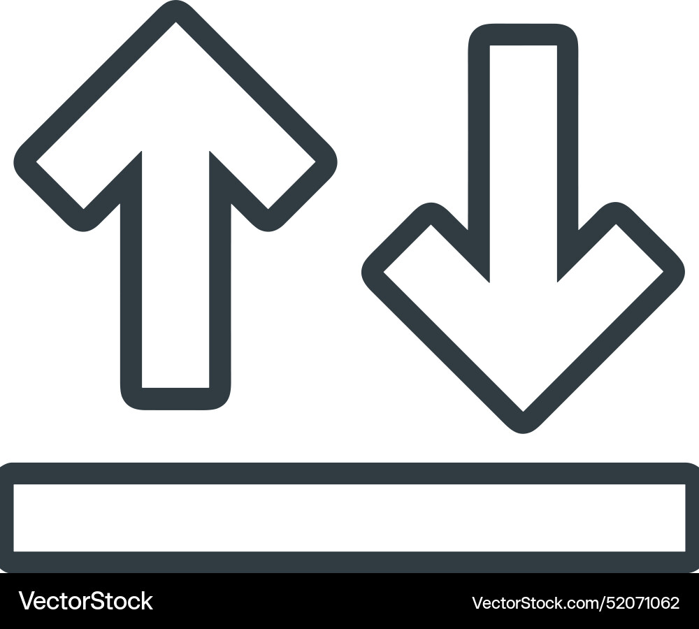 Upload outline icon symbol image Vector Image