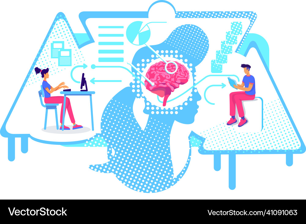 Analysis and systematization of information flat Analysis and systematization of information flat Vector Image