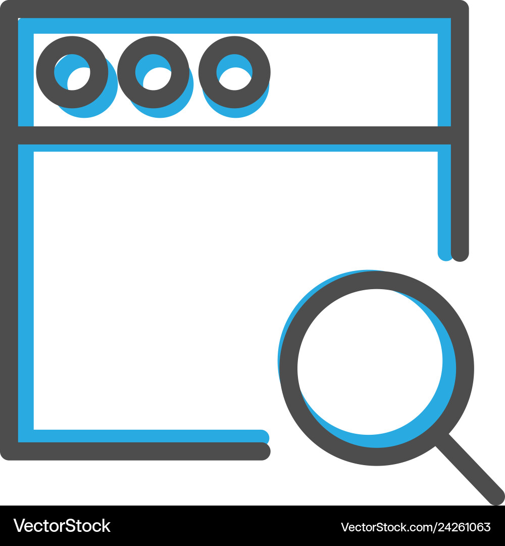 Browser icon design interaction line Vector Image