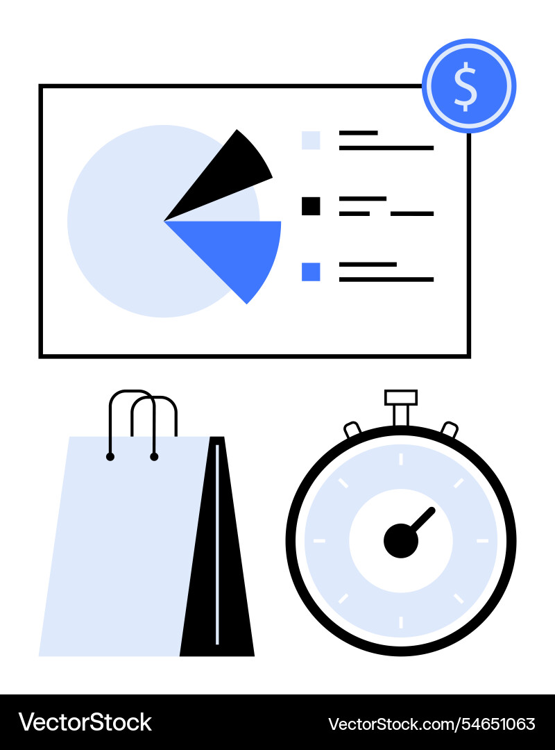 Business performance and efficiency data analysis Business performance and efficiency data analysis vector image