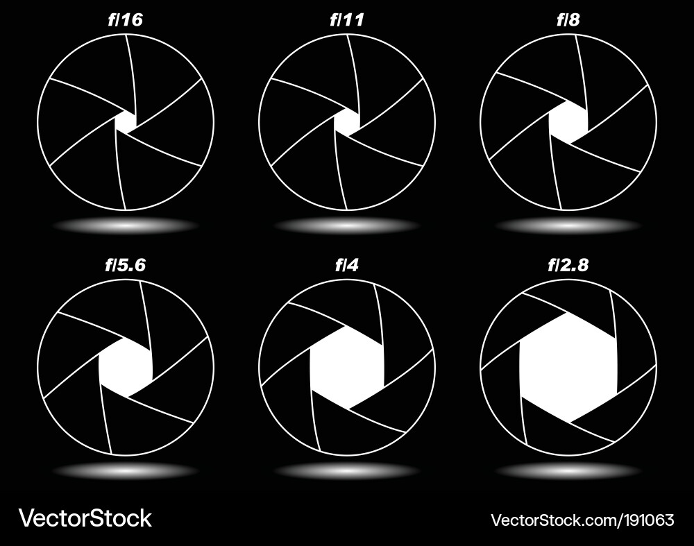 Camera Shutter Mechanism Vector Image