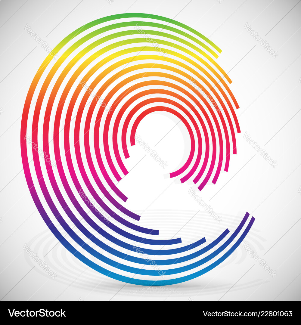 Concentric spirally lines with spectrum colors Concentric spirally lines with spectrum colors vector image