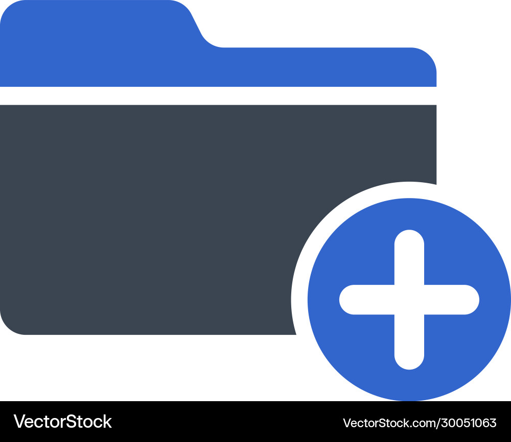 Create folder icon vector image
