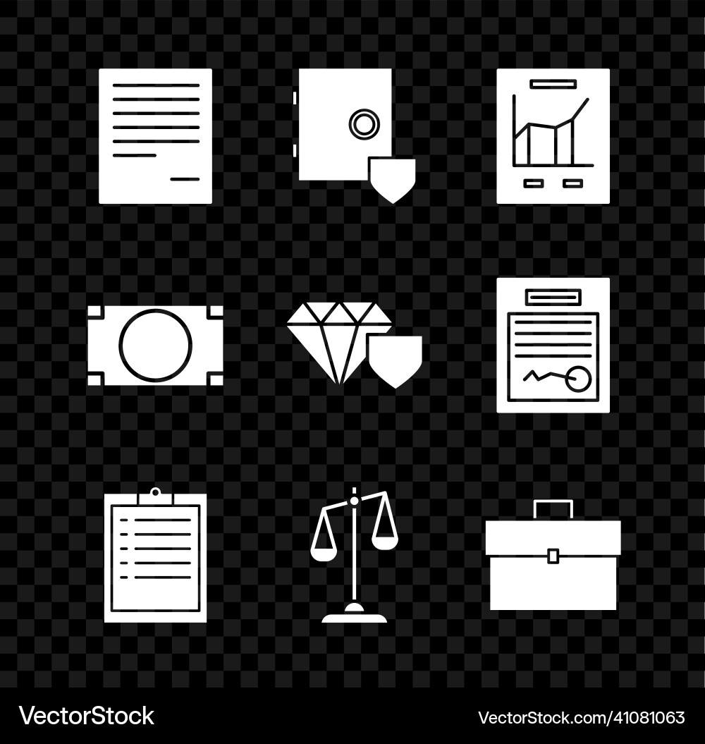 Dokument sicher einstellen mit Schilddiagrammdiagramm Dokument sicher einstellen mit Schilddiagrammdiagramm vektorbild
