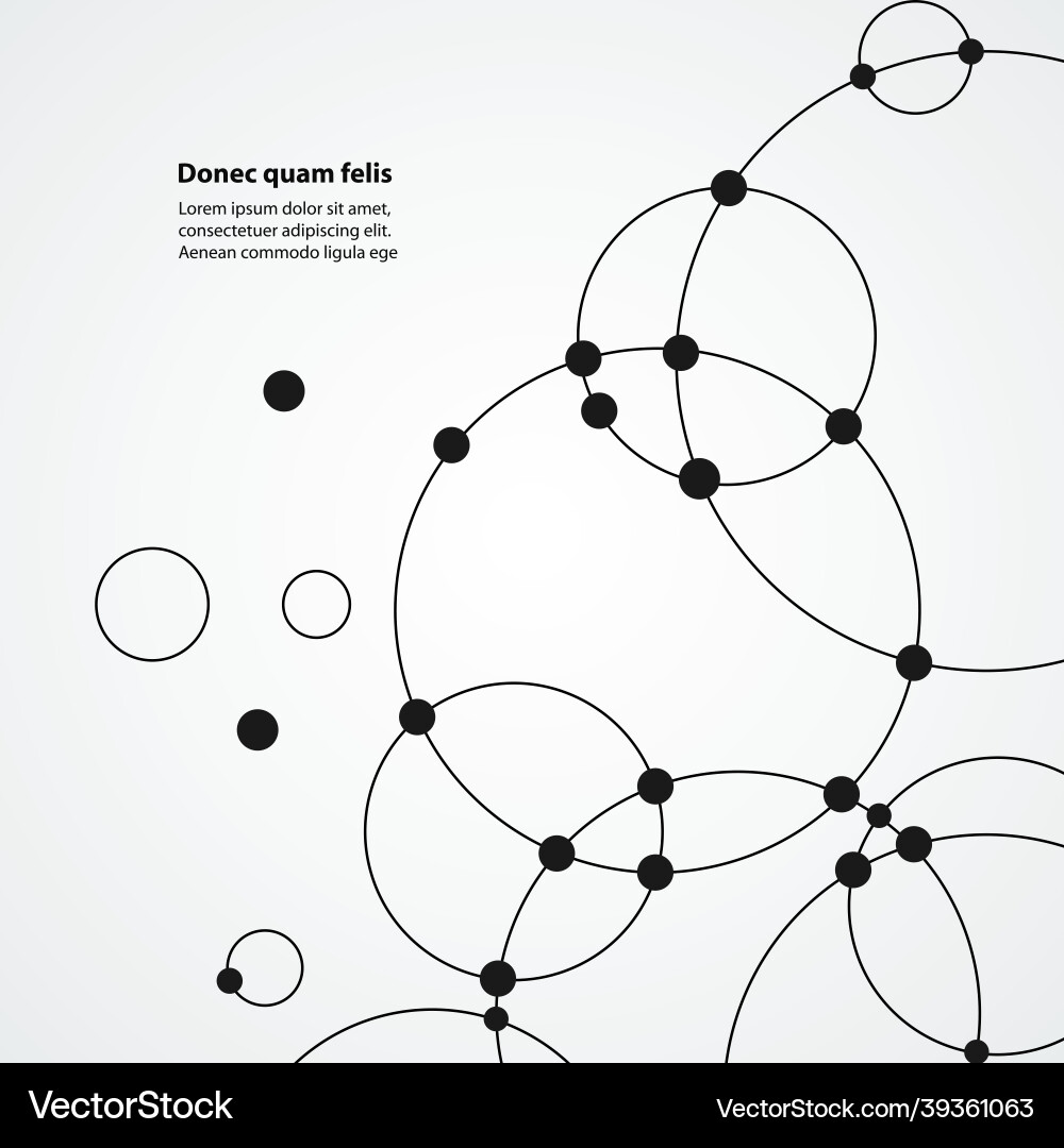 Dots and circles connect background Dots and circles connect background Vector Image