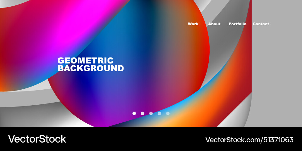 Dynamic flowing shapes concept design composition vector image