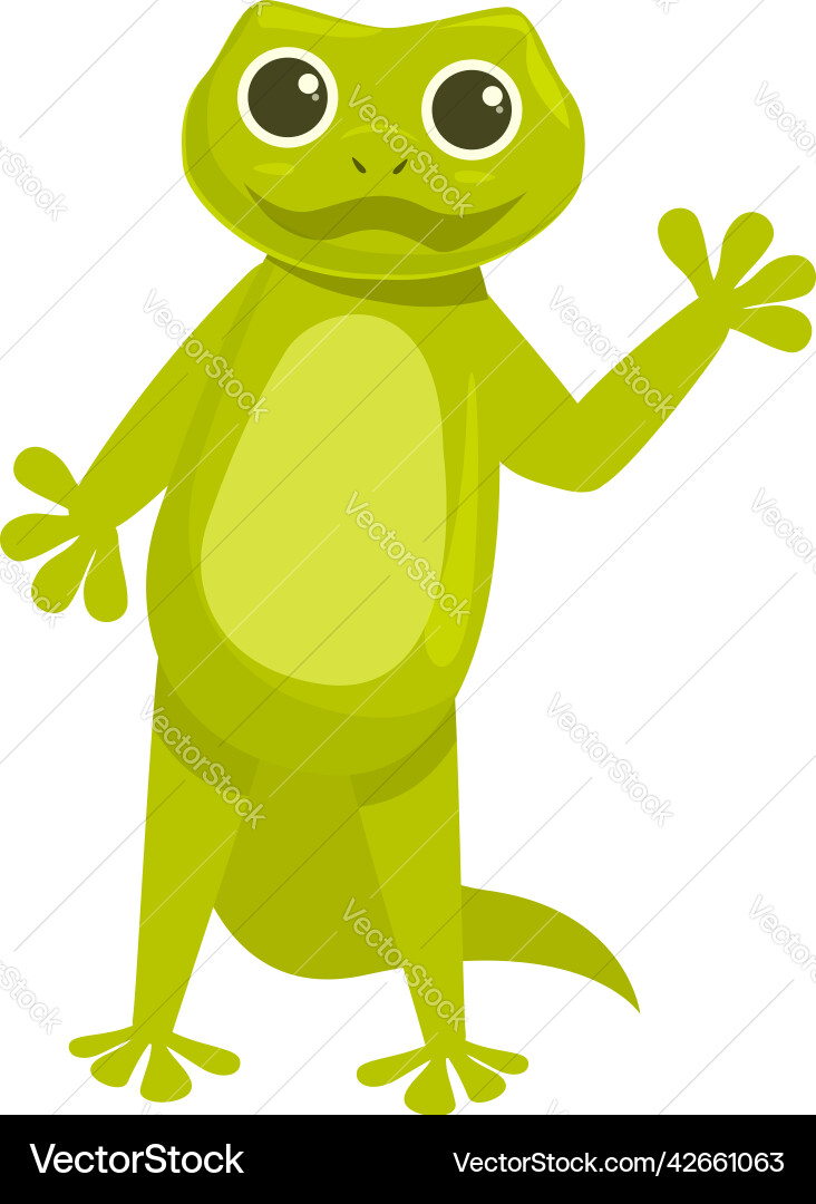 Green salamander icon cartoon animal Green salamander icon cartoon animal vector image