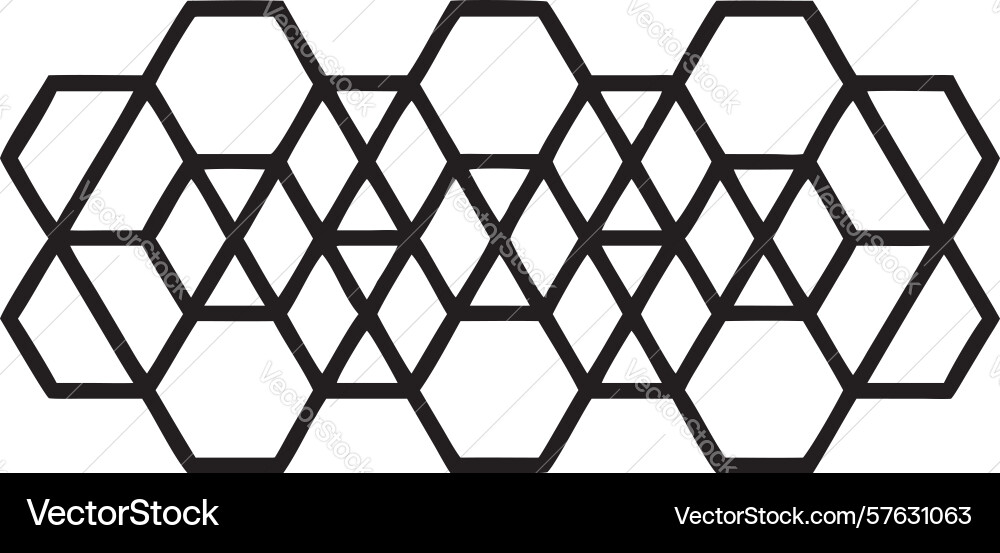 Hexagonal geometric honeycomb pattern versatile vector image