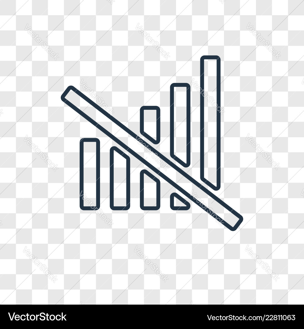 No linear icon isolated on transparent background No linear icon isolated on transparent background Vector Image