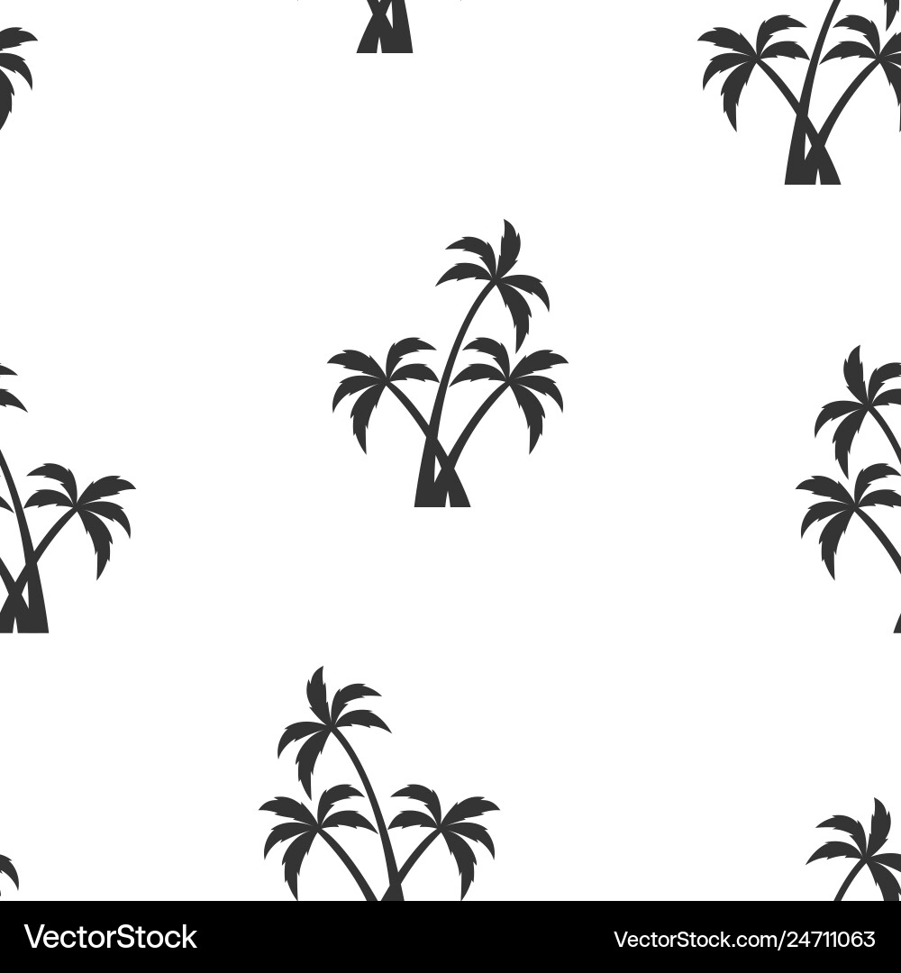 Seamless pattern with white palm trees Vector Image