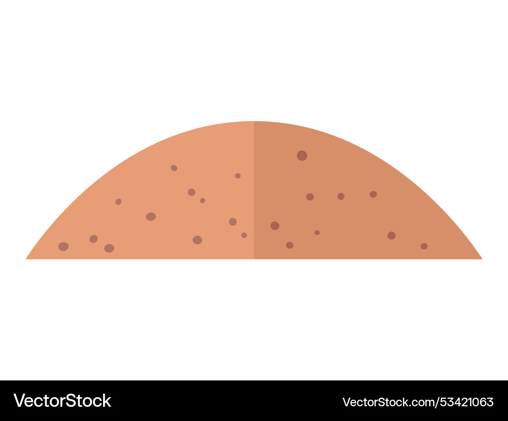 Simple half circle with dots Vector Image